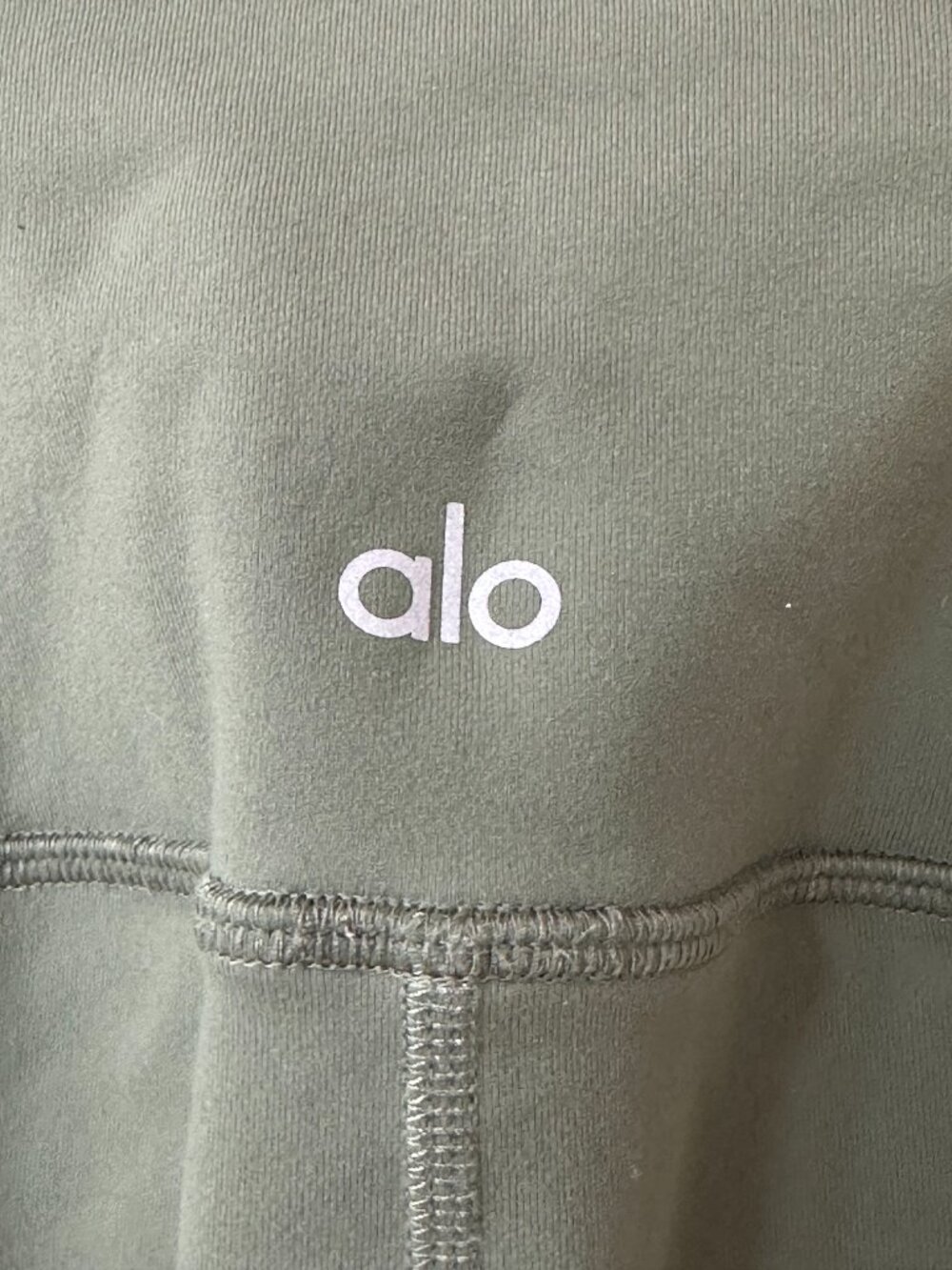 Alo Yoga High Waist Moto Legging, Hunter Olive Green, Size Small - Picture 8 of 9